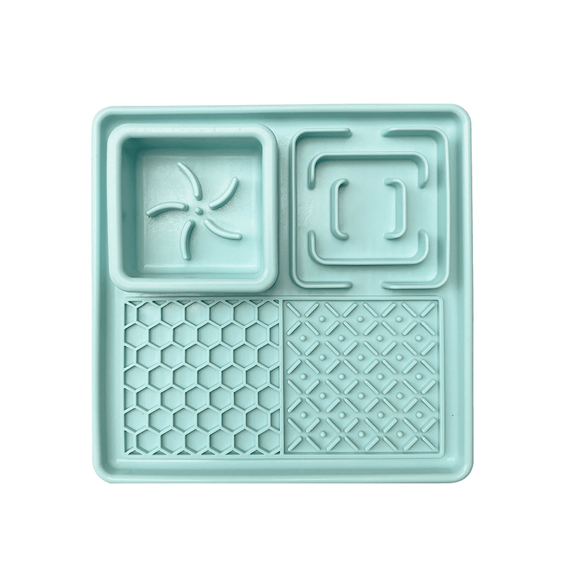 Slow Feeder Bowl, Silicone Lick Mat with Suction Cups for Dog Cat -
