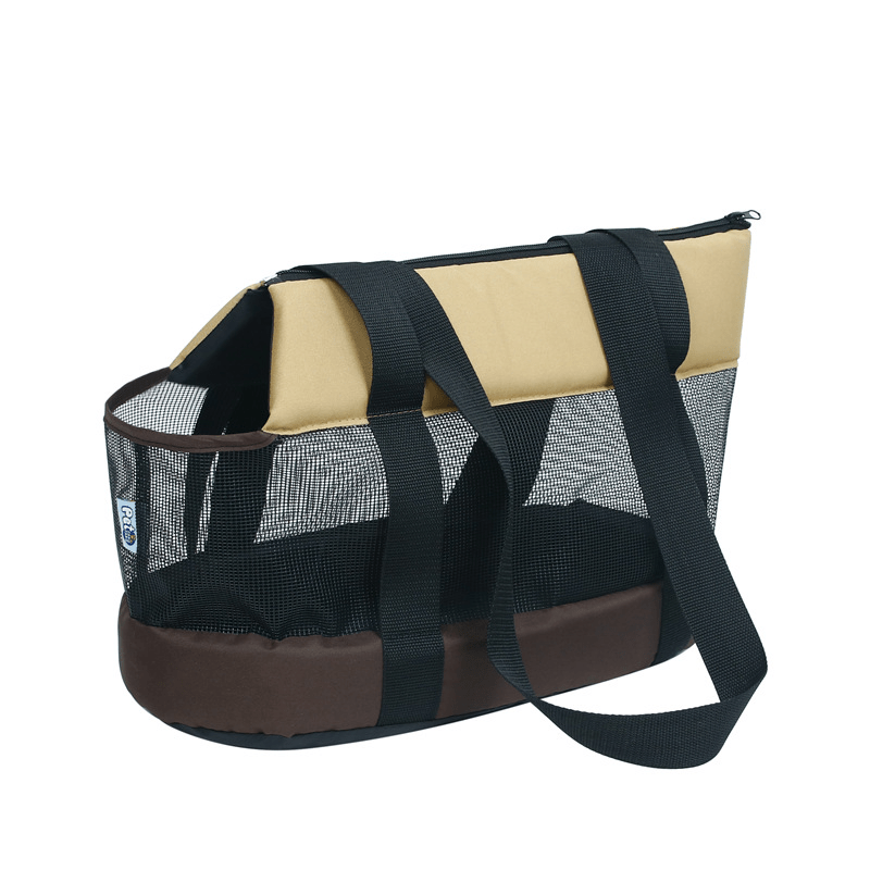 Foldable Breathable Mesh Shoulder Travel Bag Portable Pet Carrier -