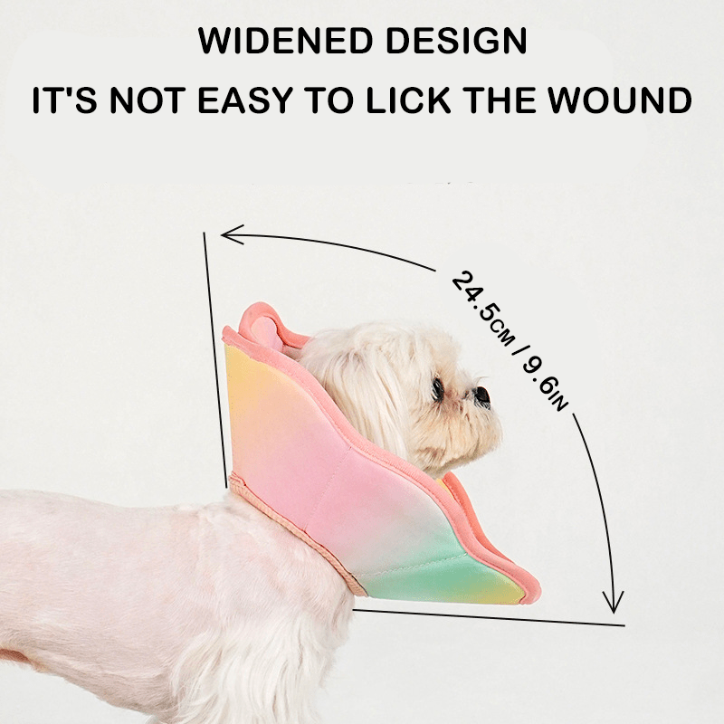 Cotton Recovery Cone Iridescent Elizabeth Collar Pet for Cats and Dogs -