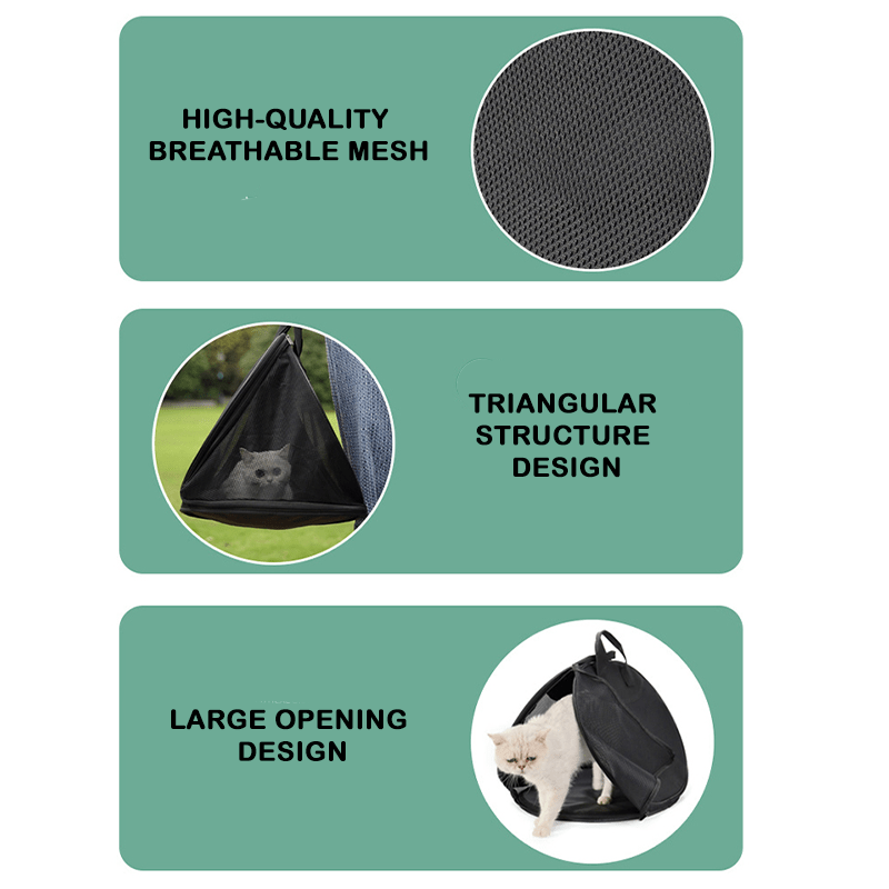 Foldable Breathable Travel Bag Large Capacity Portable Pet Carrier Tote -
