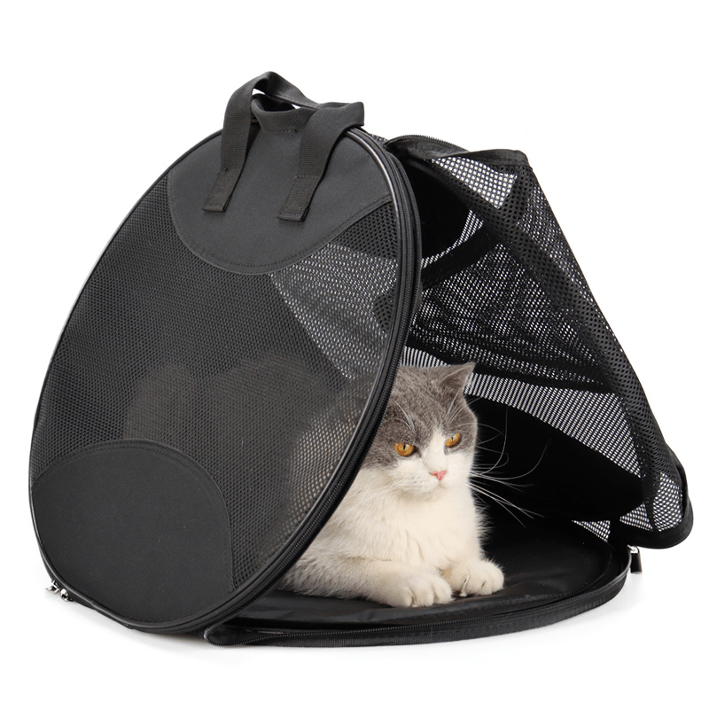 Foldable Breathable Travel Bag Large Capacity Portable Pet Carrier Tote -
