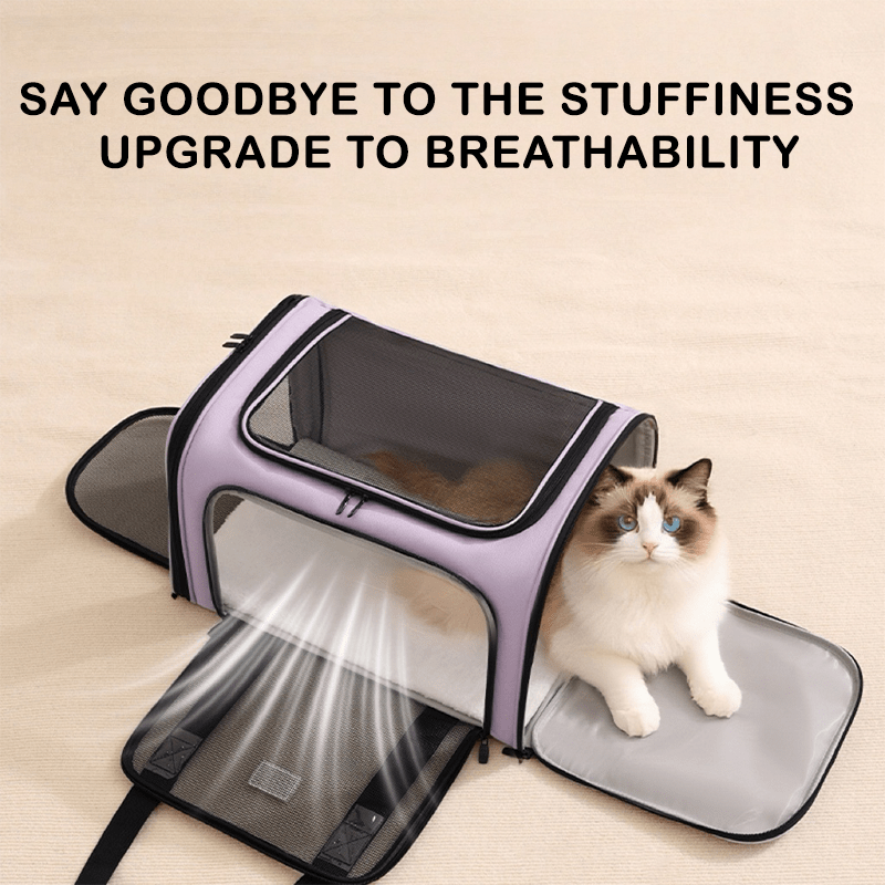 Breathable Travel Bag Large Portable Pet Carrier Backpack -
