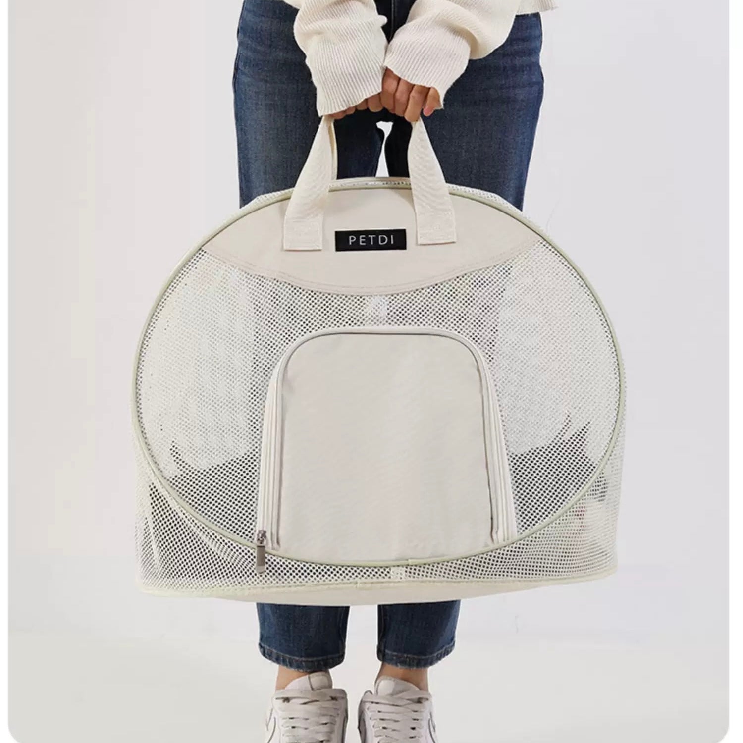 Foldable Breathable Travel Bag Large Capacity Portable Pet Carrier Tote -