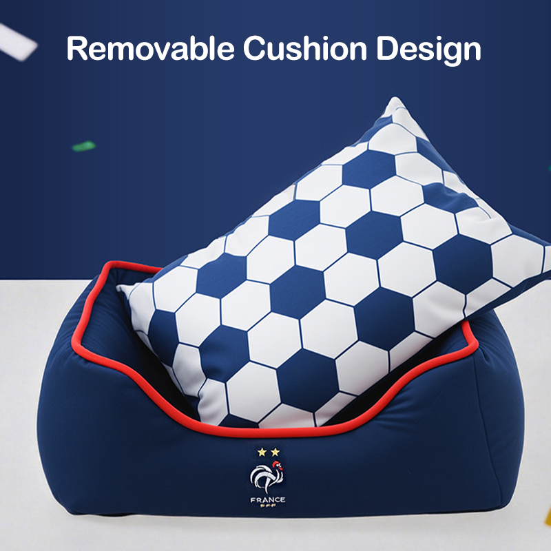 World Cup France Team Dogs Square Bed Soft Sofa Bed