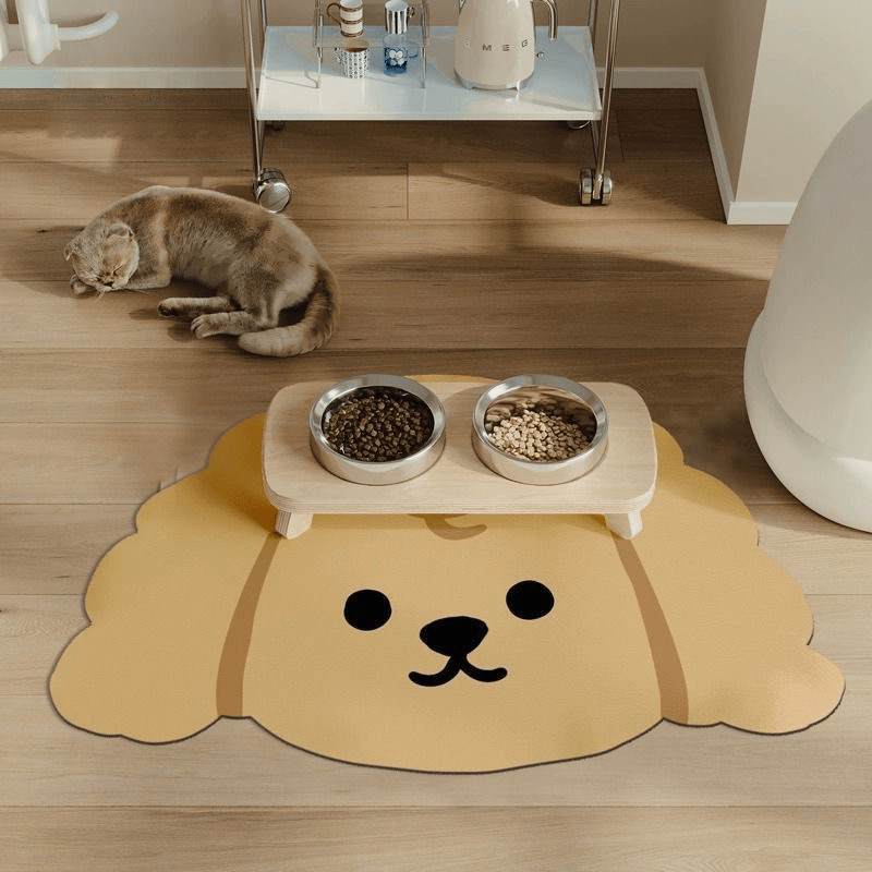 Pet Feeding Mat Absorbent Dog Food Mat Waterproof -