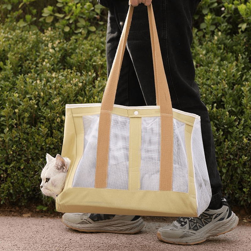 Ventilated Large Capacity Travel Bag Portable Pet Carrier Tote -
