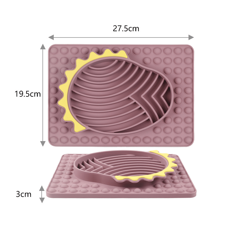 Slow Feeder Dog Bowls Silicone Pet Food Bowls With Suction Cups -
