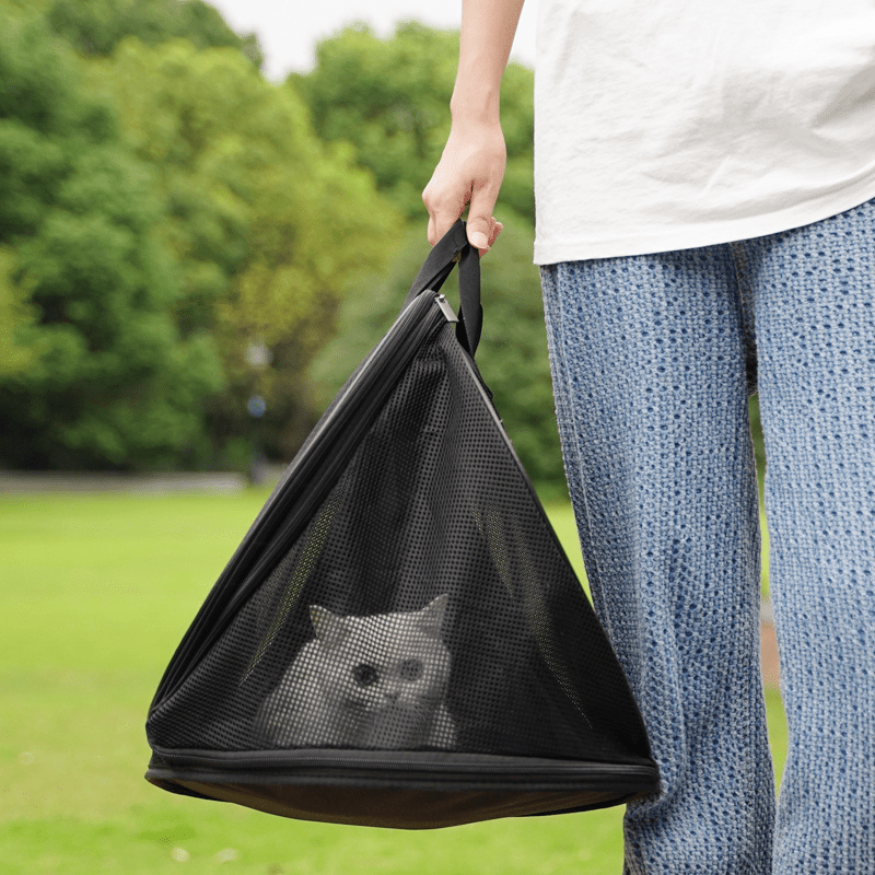 Foldable Breathable Travel Bag Large Capacity Portable Pet Carrier Tote -
