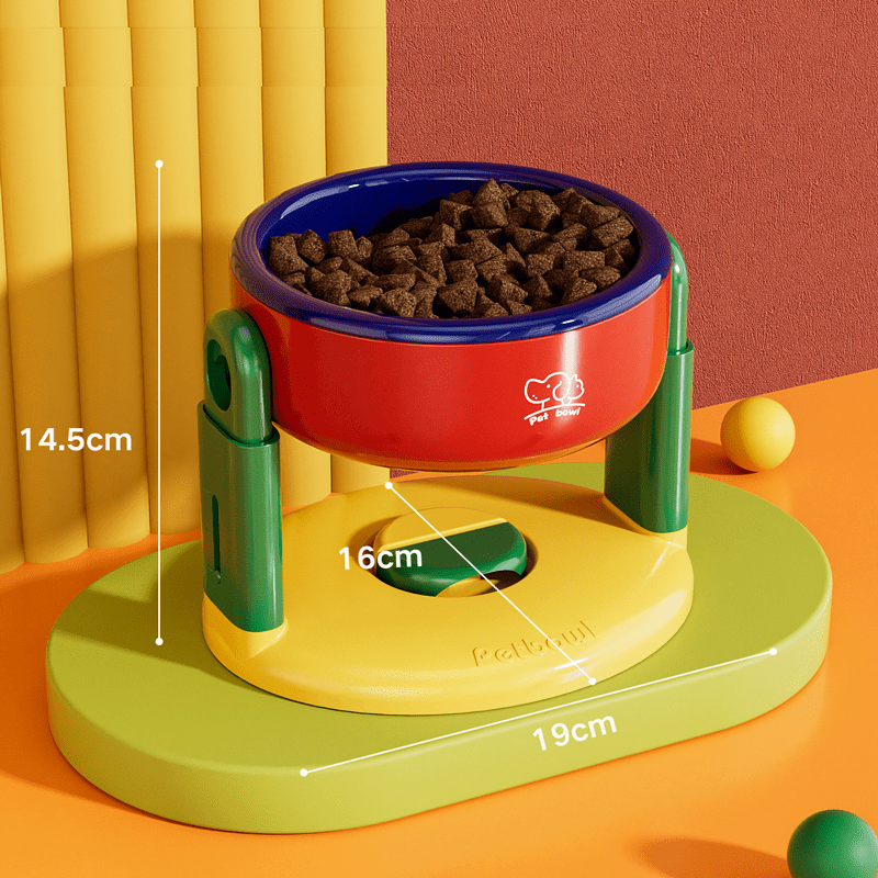 Liftable Pet Bowl Suction Cup Food Water Bowl Adjustable Height -