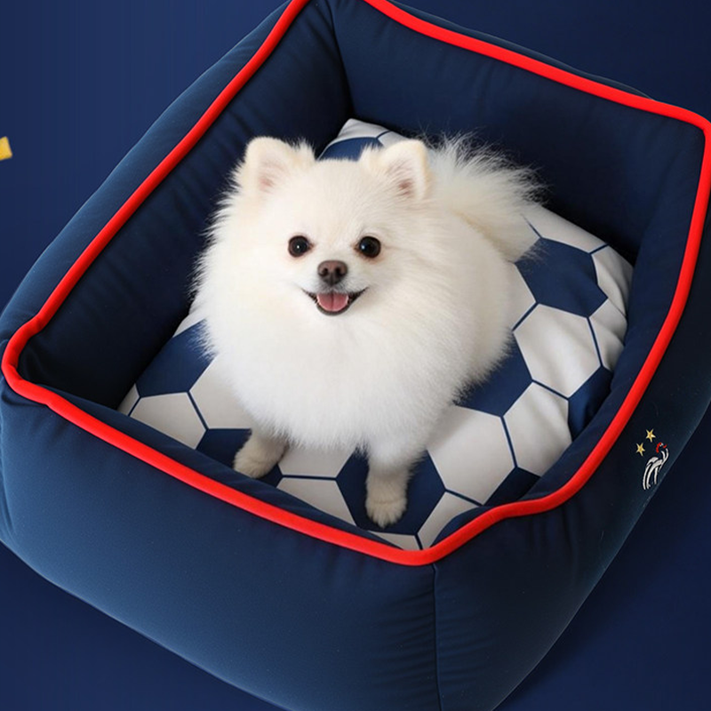 World Cup France Team Dogs Square Bed Soft Sofa Bed