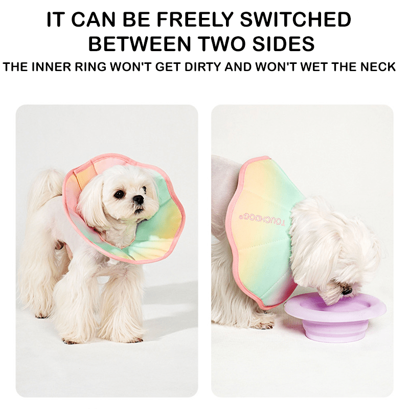 Cotton Recovery Cone Iridescent Elizabeth Collar Pet for Cats and Dogs -