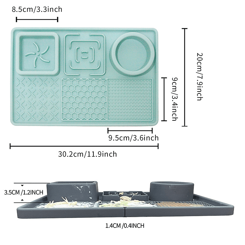 Slow Feeder Bowl, Silicone Lick Mat with Suction Cups for Dog Cat -