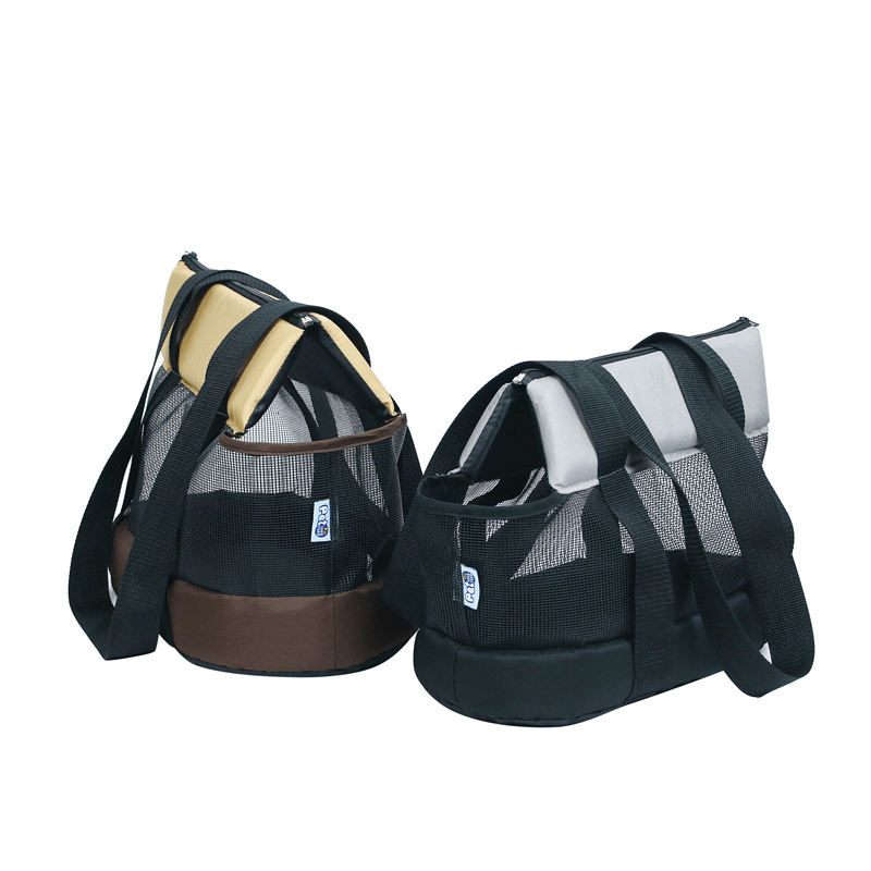 Foldable Breathable Mesh Shoulder Travel Bag Portable Pet Carrier -