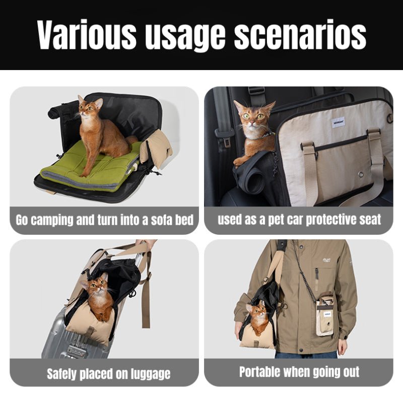 Soft - Sided Cat Carrier – Portable, Comfy & Ventilated -