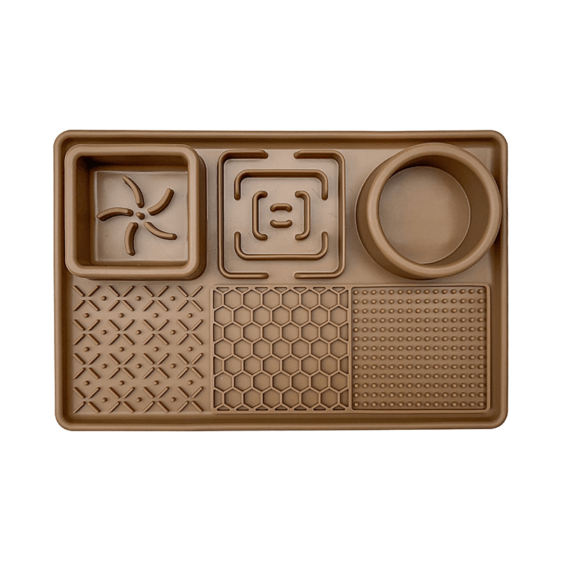 Slow Feeder Bowl, Silicone Lick Mat with Suction Cups for Dog Cat -