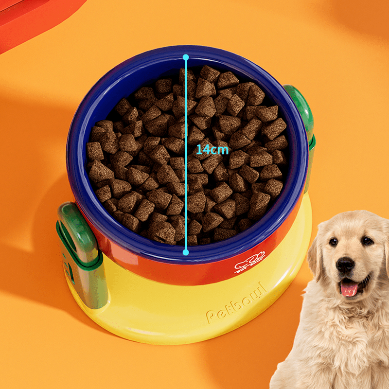 Liftable Pet Bowl Suction Cup Food Water Bowl Adjustable Height -