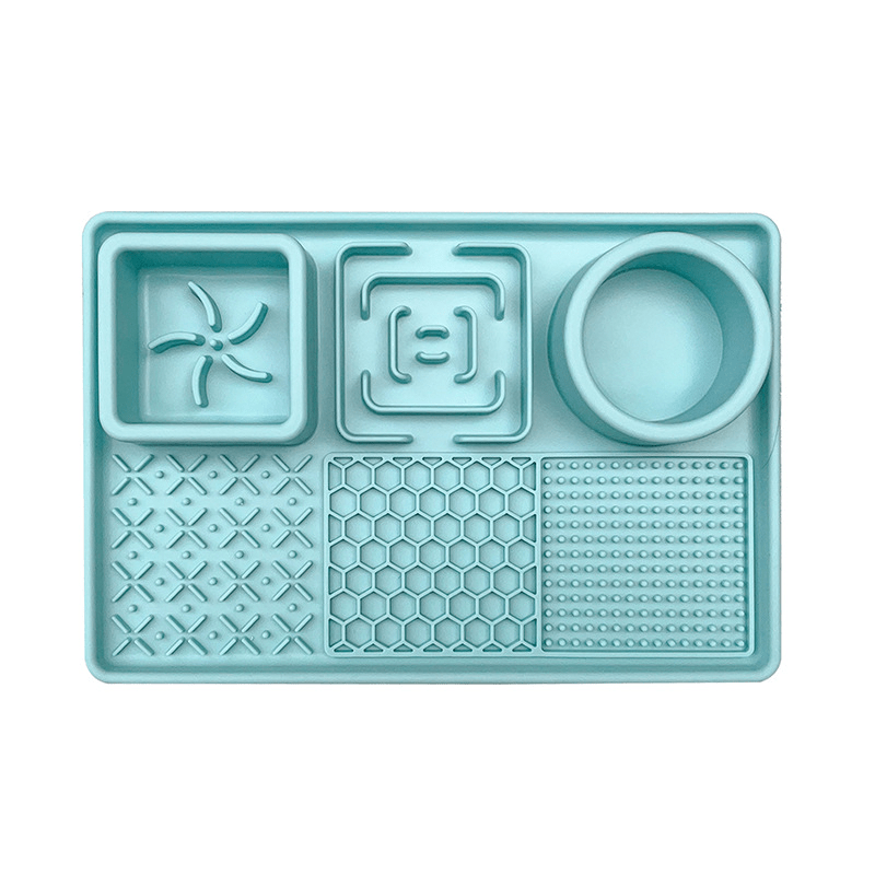 Slow Feeder Bowl, Silicone Lick Mat with Suction Cups for Dog Cat -