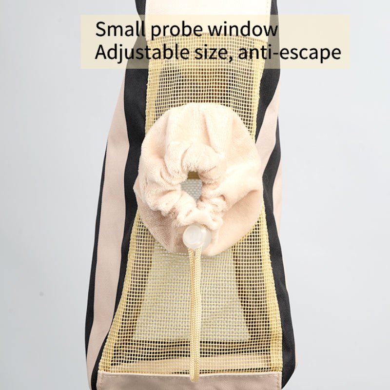 Pet Carrier Breathable Cat Dog Stripes Handbag With Small Opening -