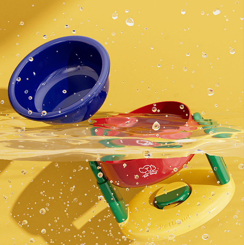 Liftable Pet Bowl Suction Cup Food Water Bowl Adjustable Height -