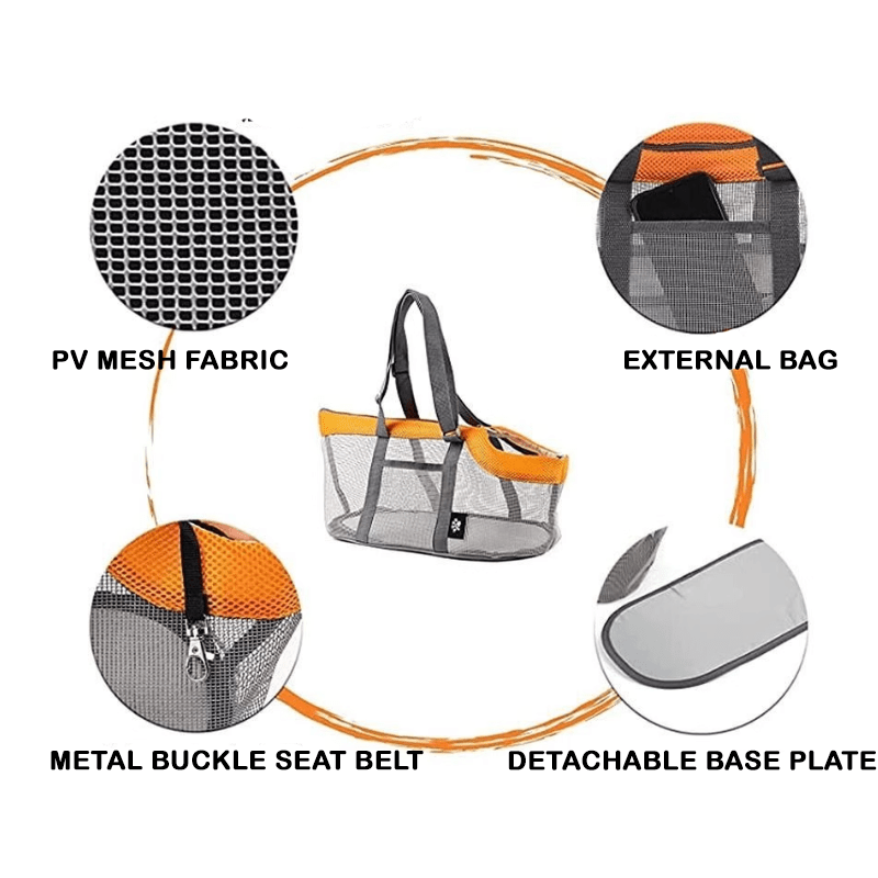 Breathable Summer Travel Bag Large Capacity Portable Pet Shoulder Tote -