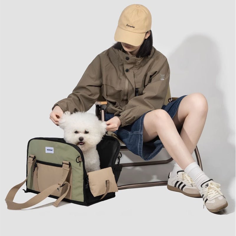 Multi - use Breathable Pet Carrier Going Out Handbag Car Seat -